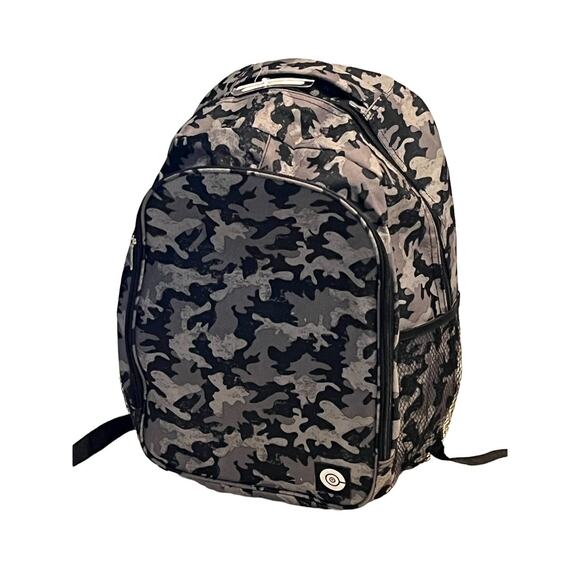 NEW 17” BACKPACK Zip Storage Mesh Side Pockets Gray Black Camo Sport Camp Travel - Picture 5 of 5